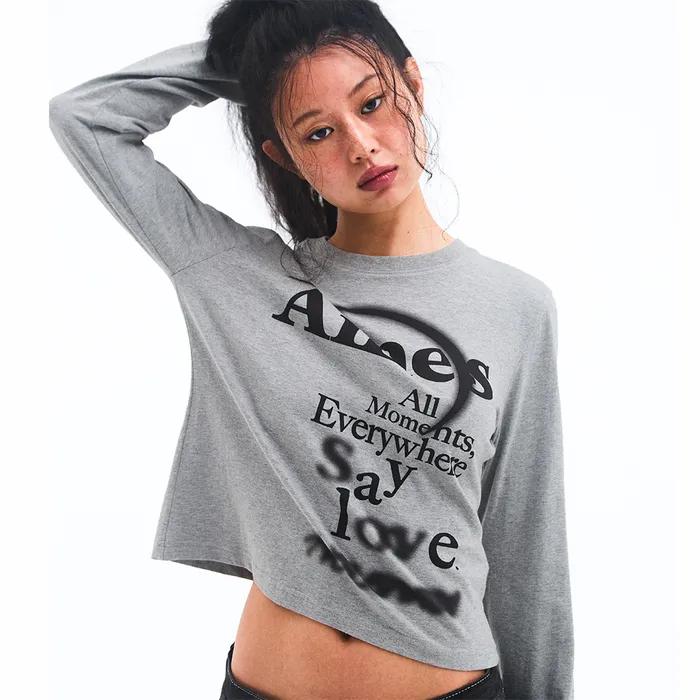 BIG TYPO LONGSLEEVE TEE GREY