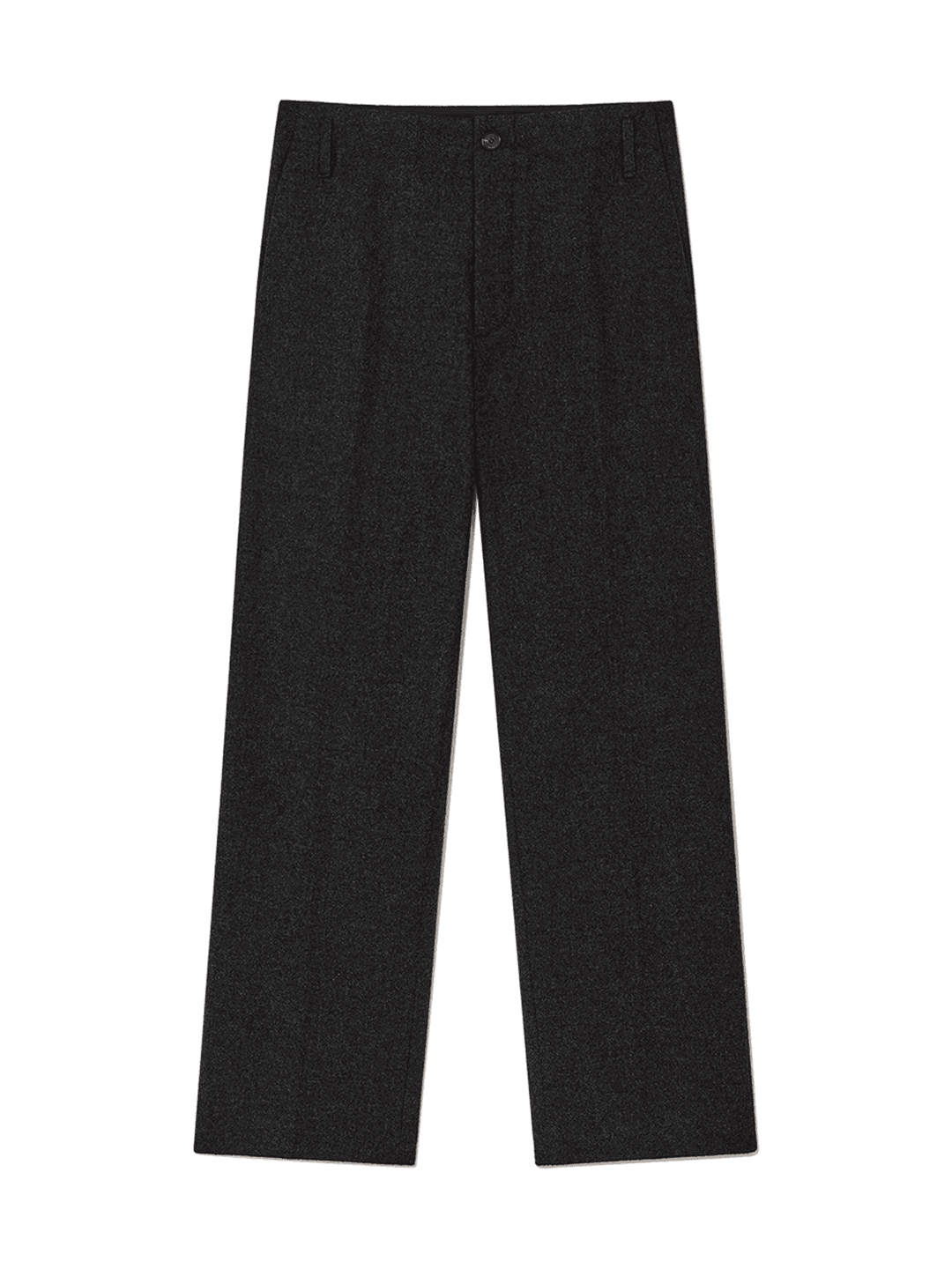 G STRAIGHT WOOL PANTS (CHARCOAL)