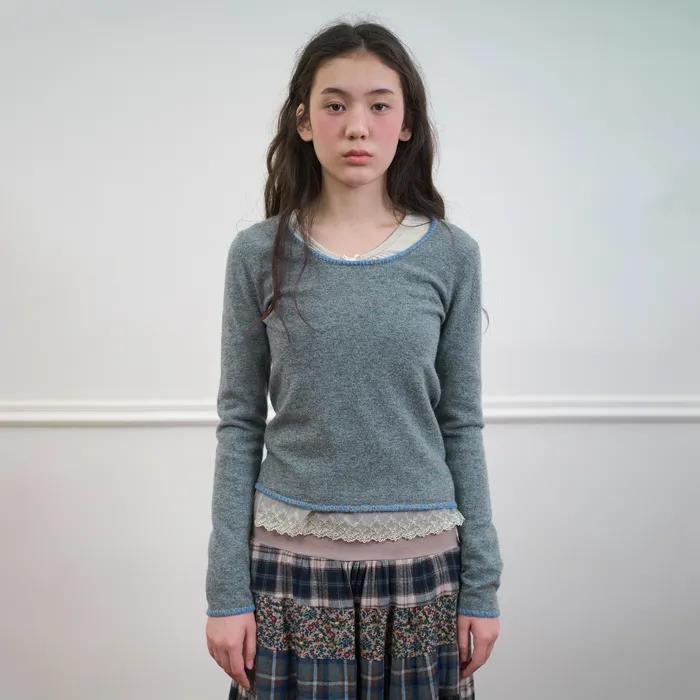 [12월 8일 예약발송]266. Stitched Knit_Grey