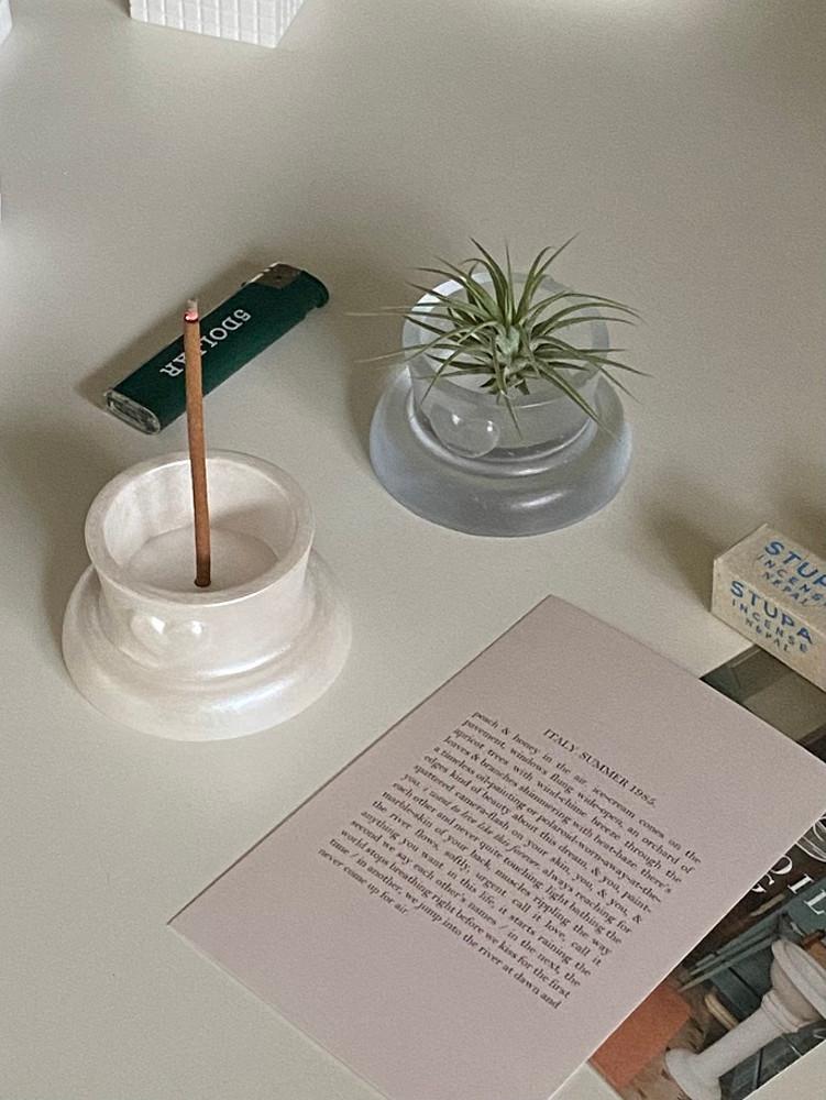 러블리 하트 인센스홀더 캔들홀더 틸란드시아이오난사 공기정화식물 데스크테리어 5달러