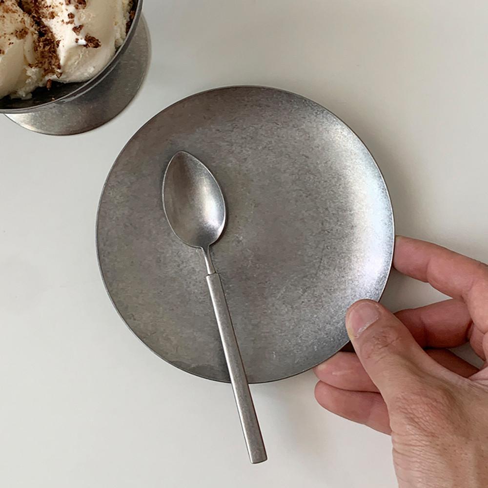 agueda 빈티지 스텐 미니 원형 플레이트