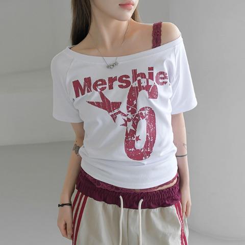 바이너리원 마우 프린트 티셔츠