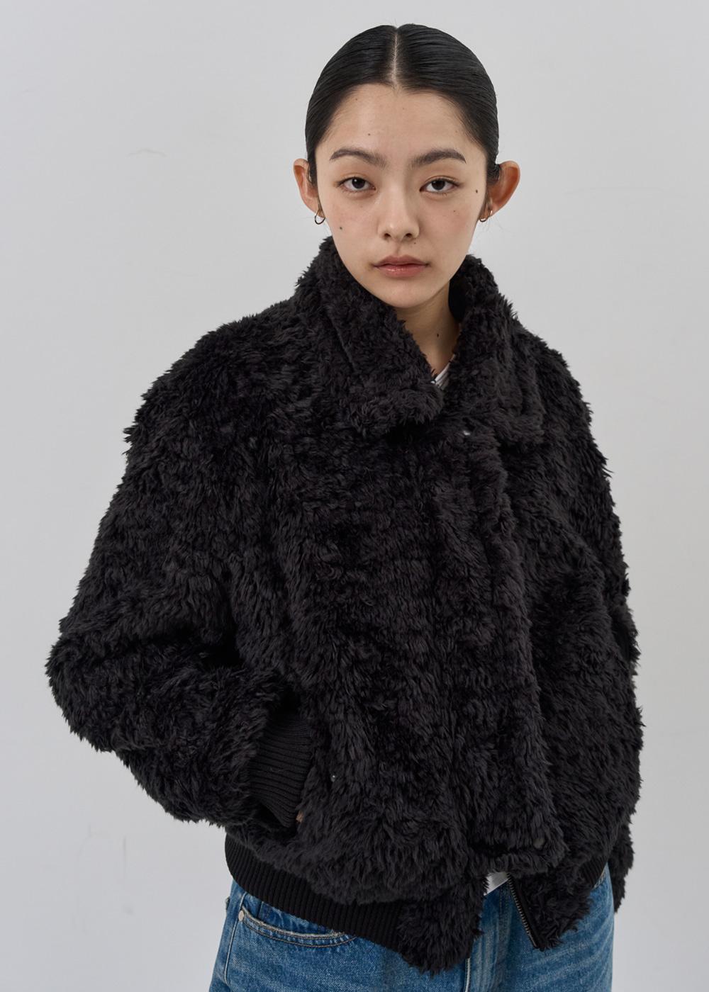 (w) Cozy reversible fur jumper_black