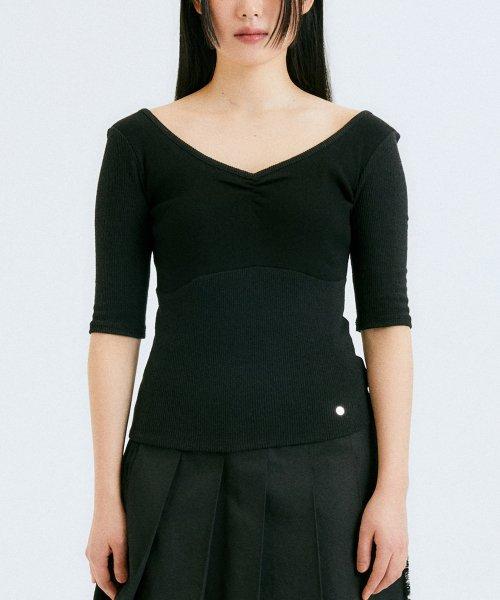 2 톤 발레리나 티 / 블랙