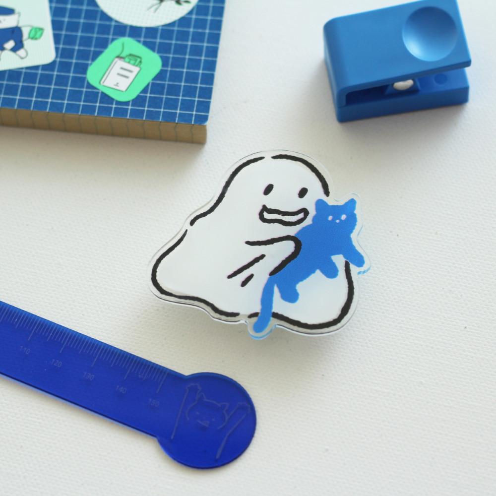 [클리어 그립 - 톡톡] 유령과 고양이