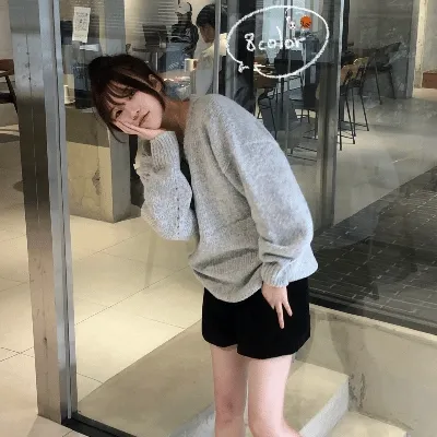 🧶💭 [*단독8color] 보카시믹스! 폭닥 루즈핏 클라우드 브이넥 니트 ver2 : Cloud v - neck knit • 8color (*핏,컬러완벽! *늘어남,까슬거림X)