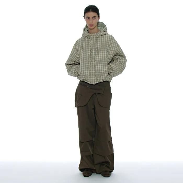 REVERSIBLE HOODED WINDBREAKER_MINT GREY