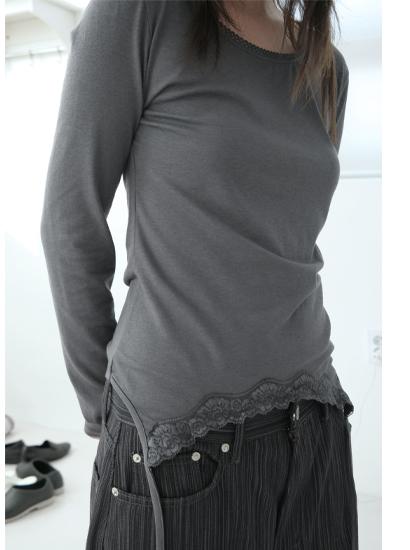 페미닌 레이스 롱 톱 (3c)