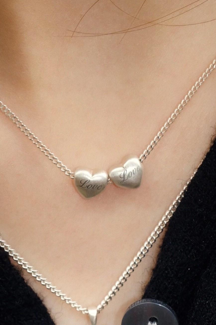 Heart ball necklace