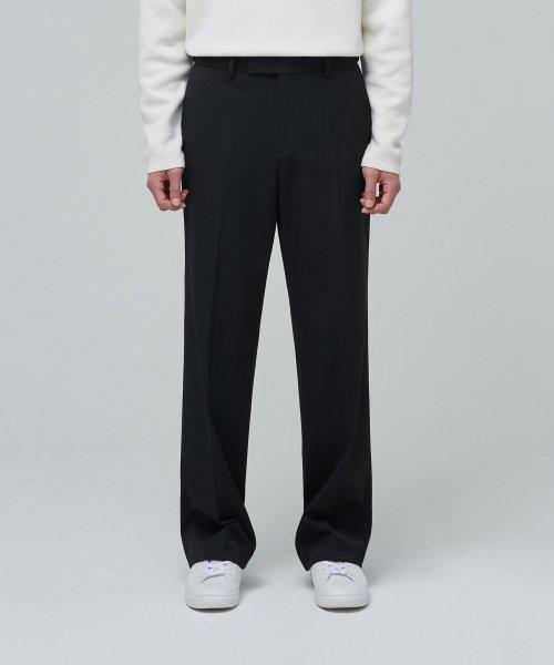 헤비웨이트 속기모 와이드 히든 밴딩 슬랙스 [블랙]