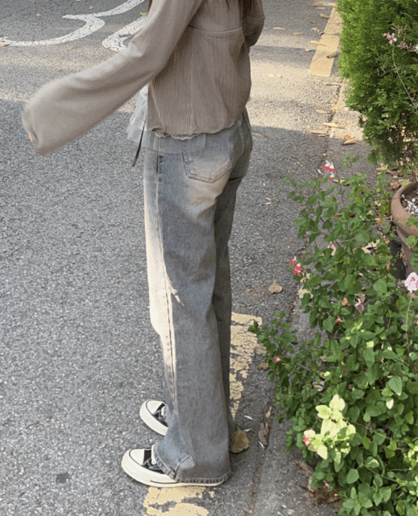 [re-open] pink washing denim