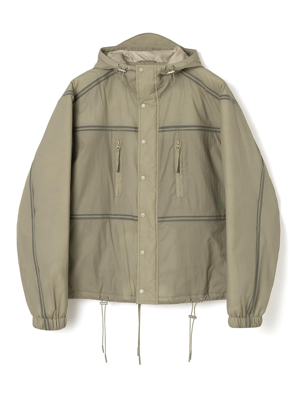 Transparent Tape Hoodie Jacket [Light Brown]