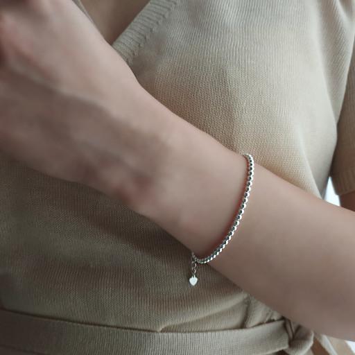 925 실버 촘촘한 은볼 은팔찌 은발찌