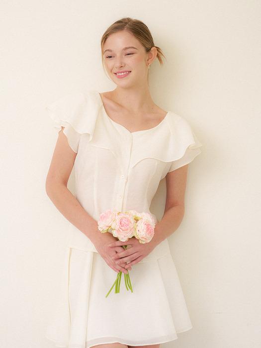 Fairy Ruffle Blouse / Ivory(3color)