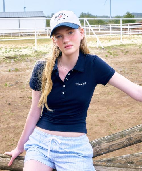 Embroidery Basic Collar T-shirt(F) / WHHAF2592F