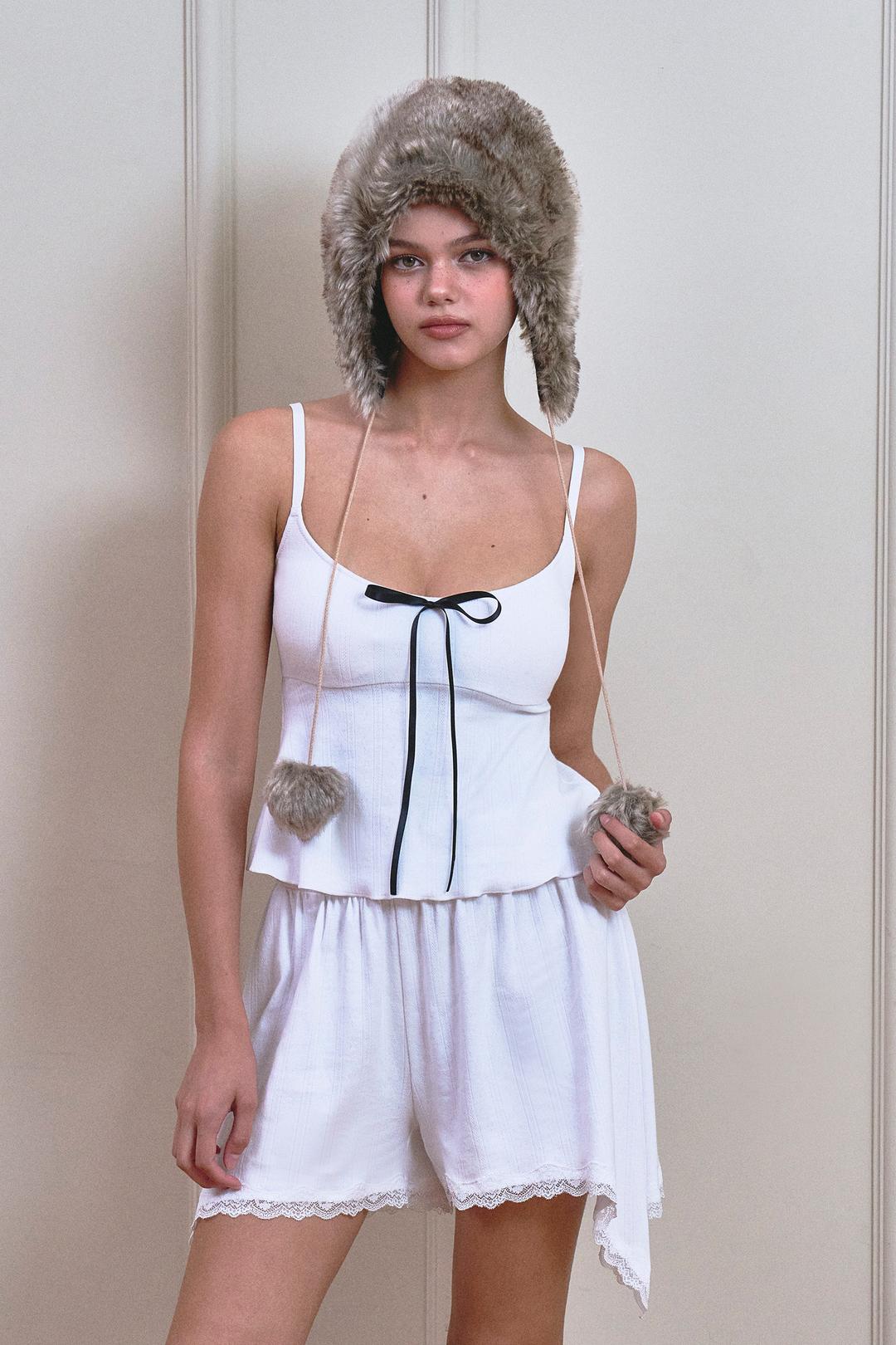 베일리 니트 슬립 & 비키니브라 (White)