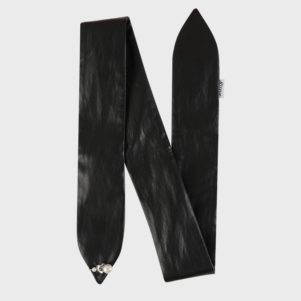 PIERCING SCARF_LEATHER BLACK