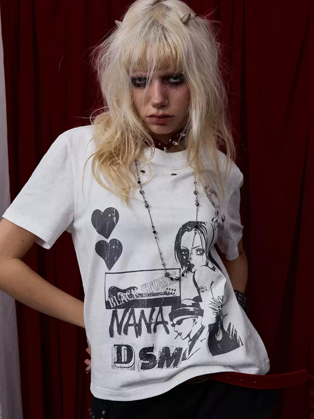 DSM X NANA Print Round Neck T-Shirt