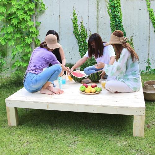 원목 조립식평상 DIY가구 대형 (무도장/도토리)