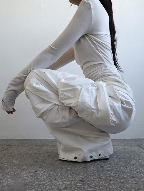 클라따 white work pants