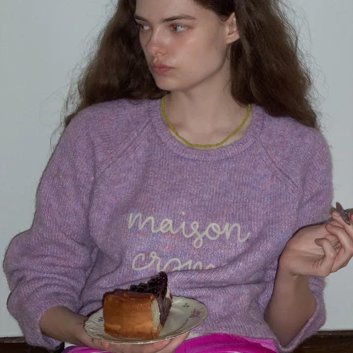 Gelato Lettering Knit _ Lavender