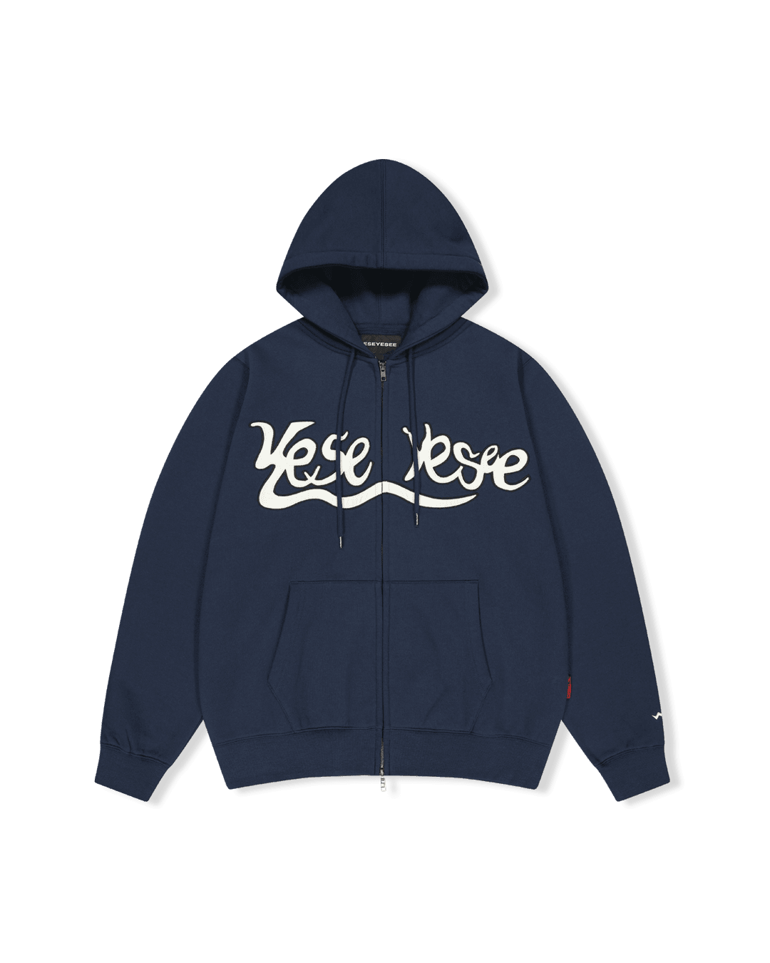 Y.E.S Snail Logo Zip-up Hoodie Navy