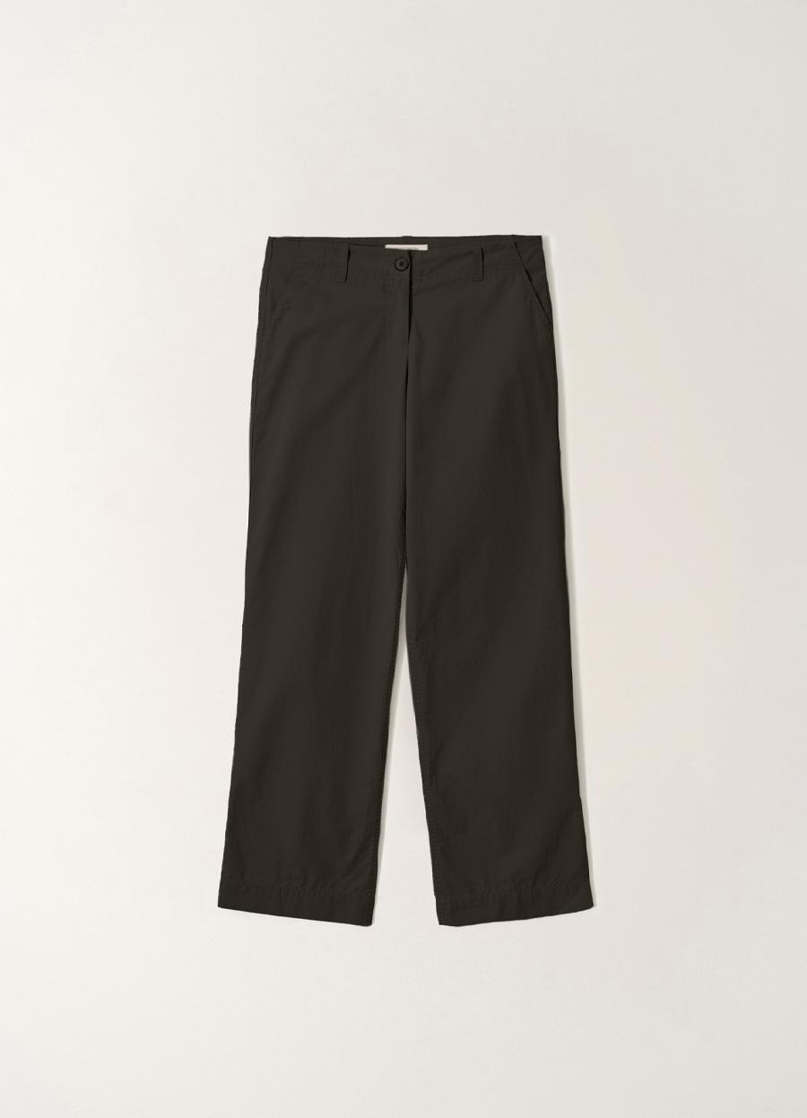 Relaxed low-rise pants (Mud brown)