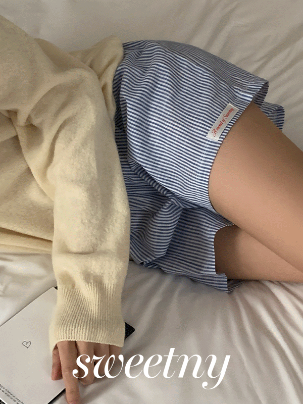 나이니 [자체제작/sweetny/이지웨어] 센토리 스트라이프 밴딩 숏팬츠 반바지