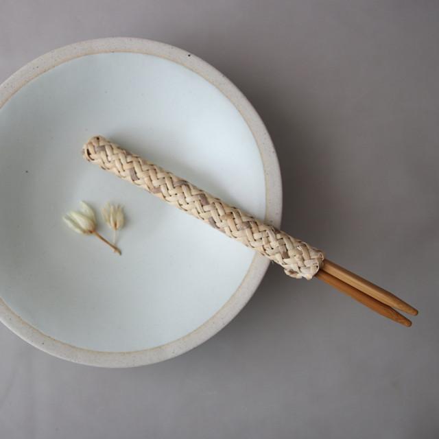 라탄 젓가락  케이스