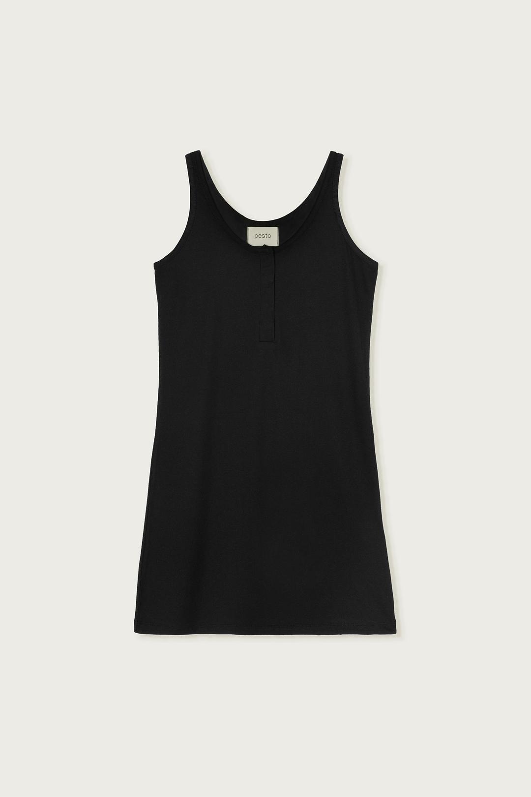MIDI SLEEVELESS TOP BLACK