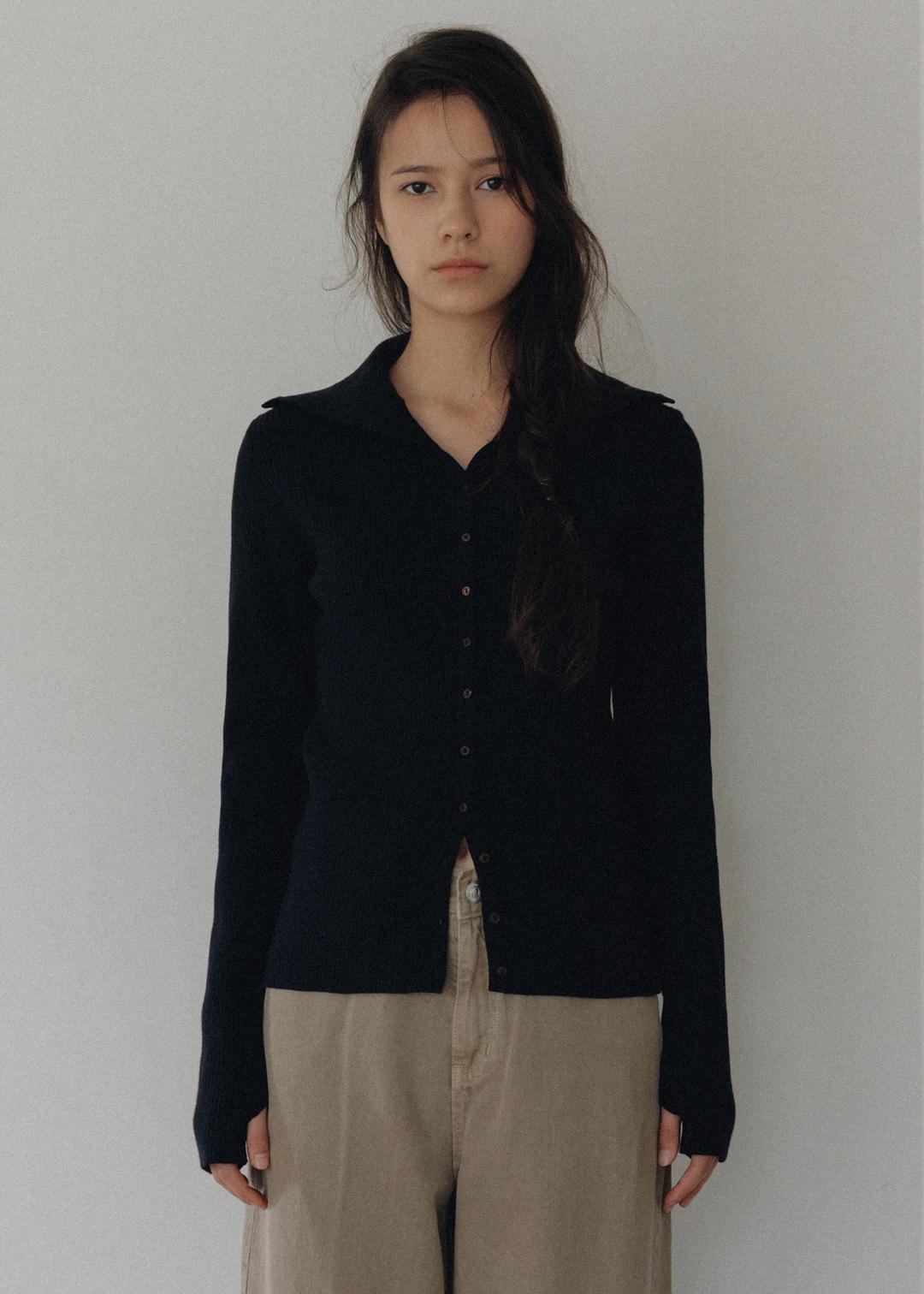 Nua pola cardigan (black)