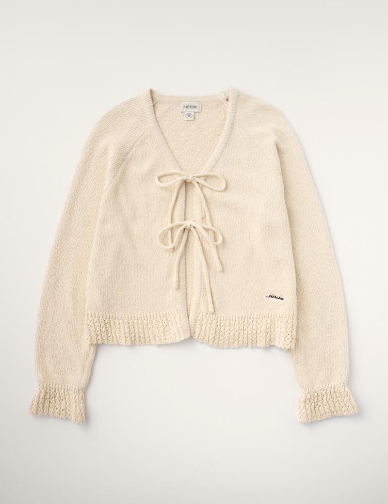 Bow Cardigan (Beige)
