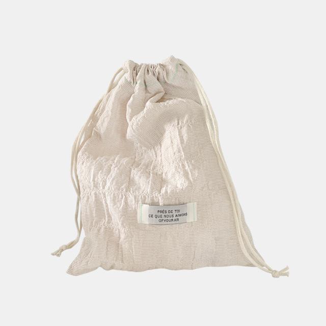 Wrinkled Pouch, Beige