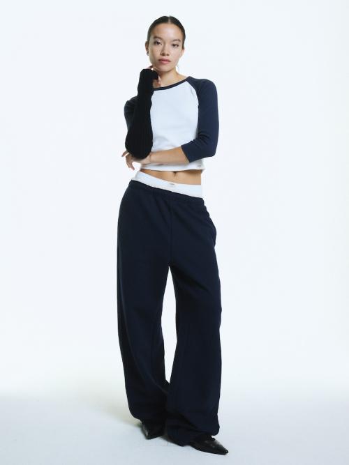 G CONTRAST SWEATPANTS (NAVY)