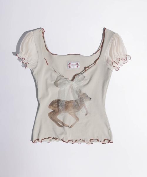 Puff Sleeve Top Cream