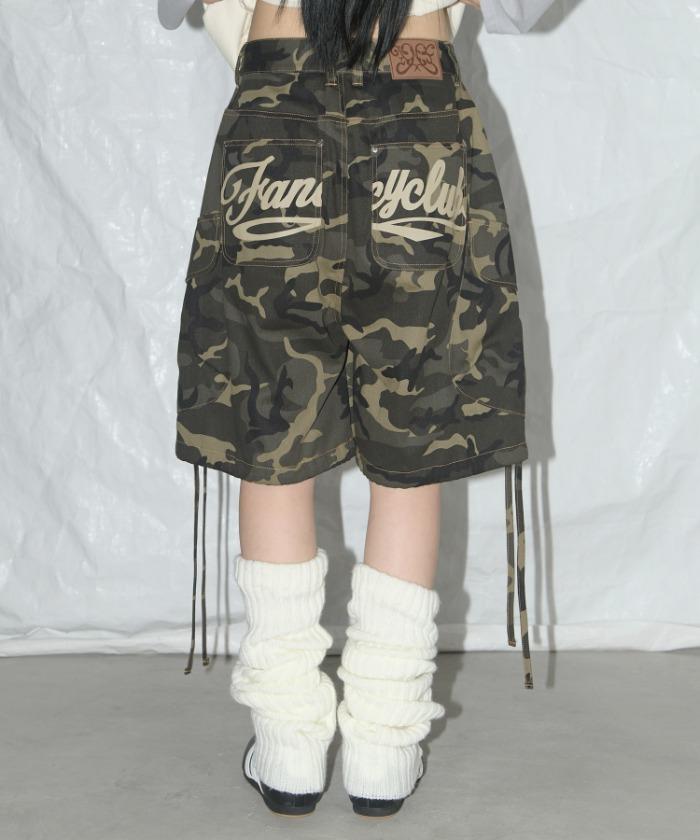 CARGO LETTERING BERMUDA PANTS(KHAKI CAMO) F25QD889
