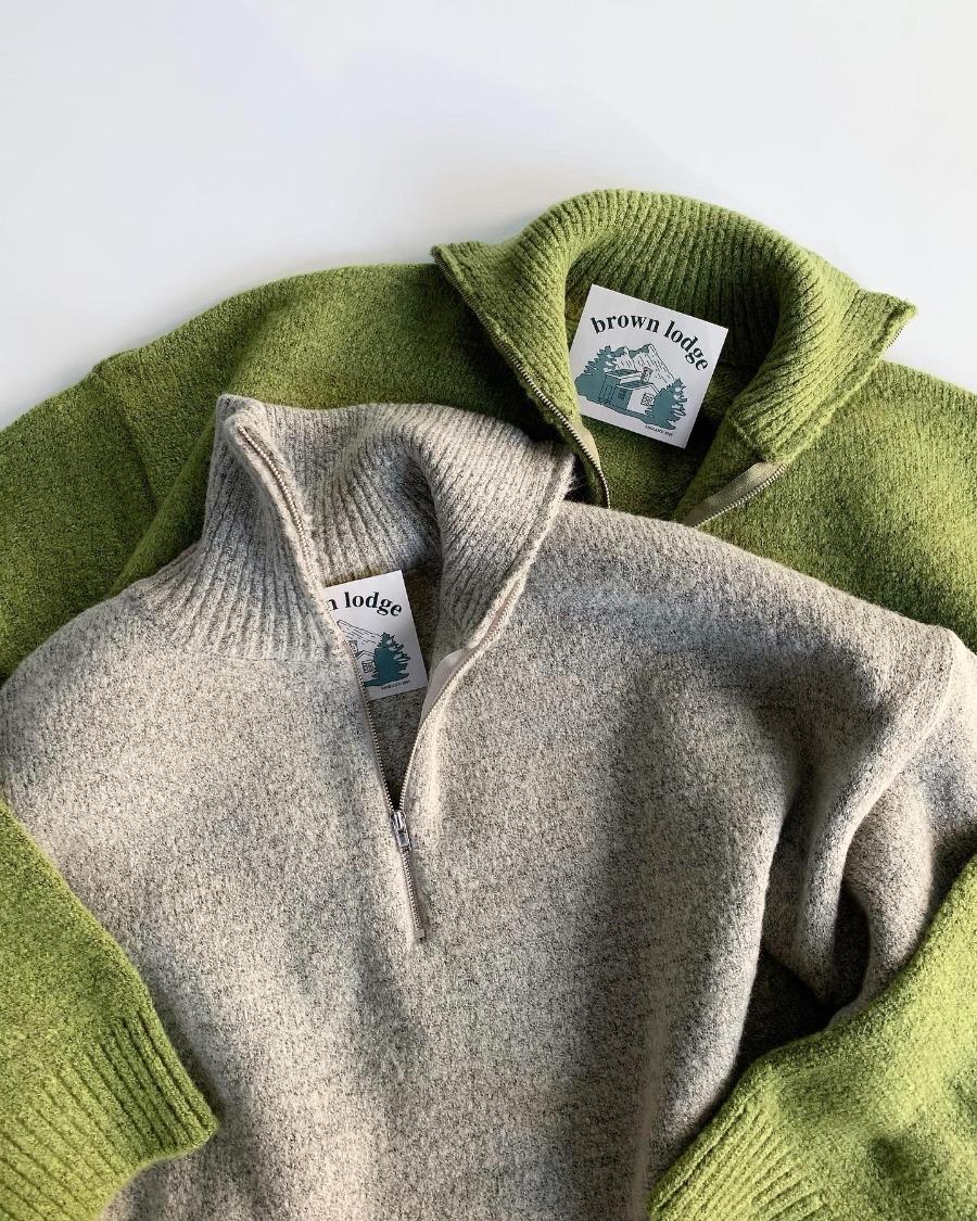 | NEW | half-zip knit
