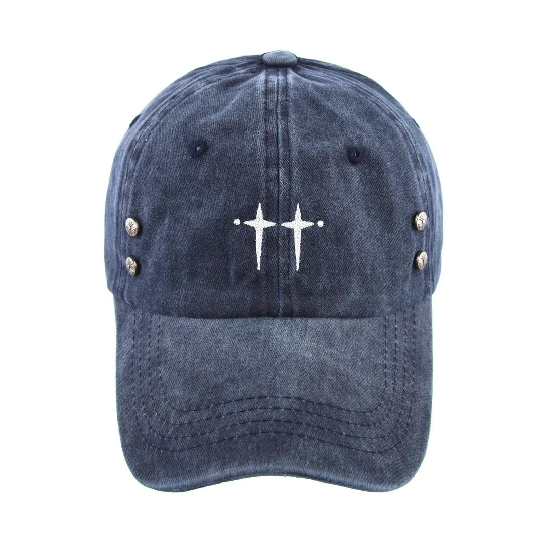 Rivet Cross Washed Cap (Blue)