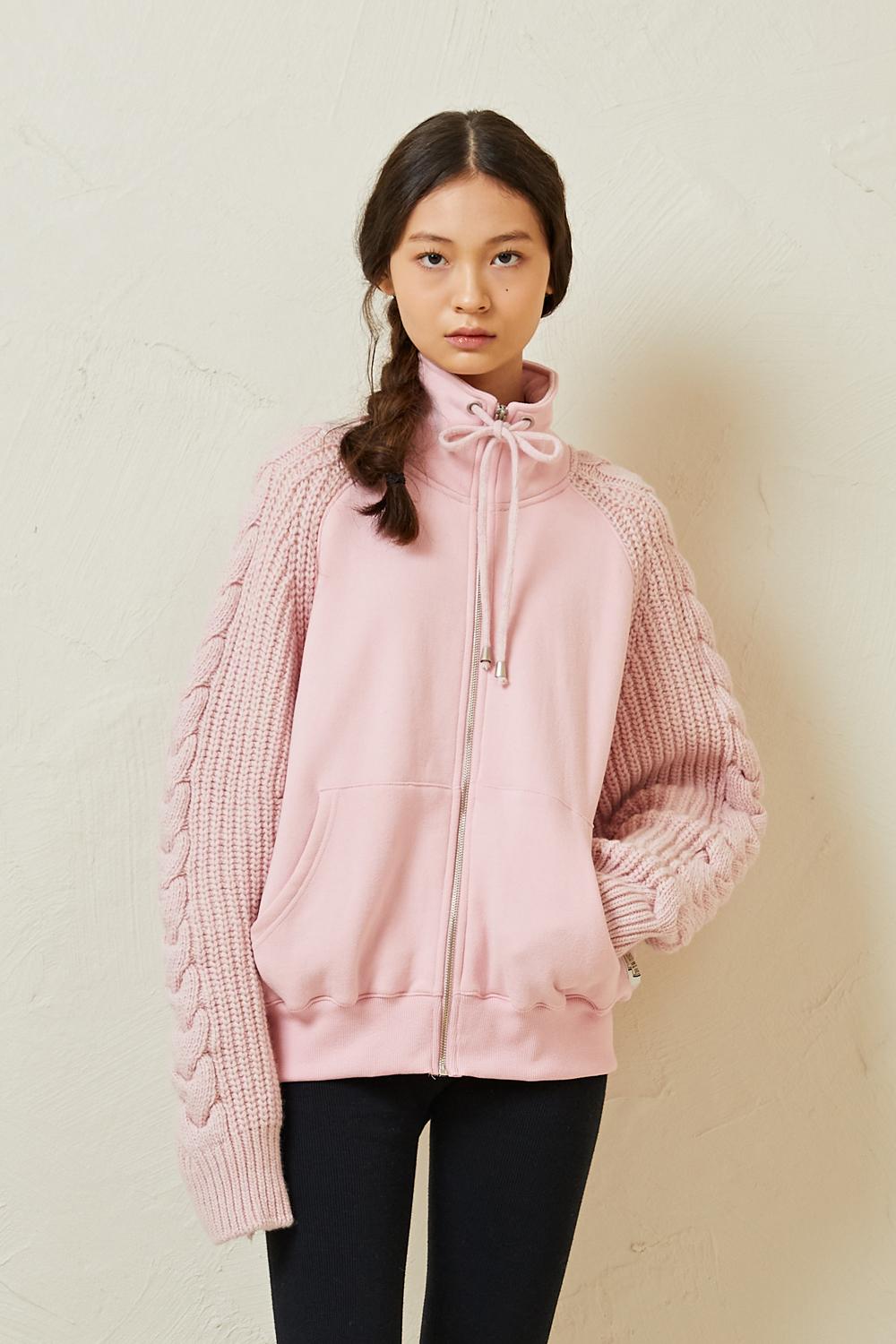 울 트리밍 폴라 집업 여성 점퍼 / 2 COLORS