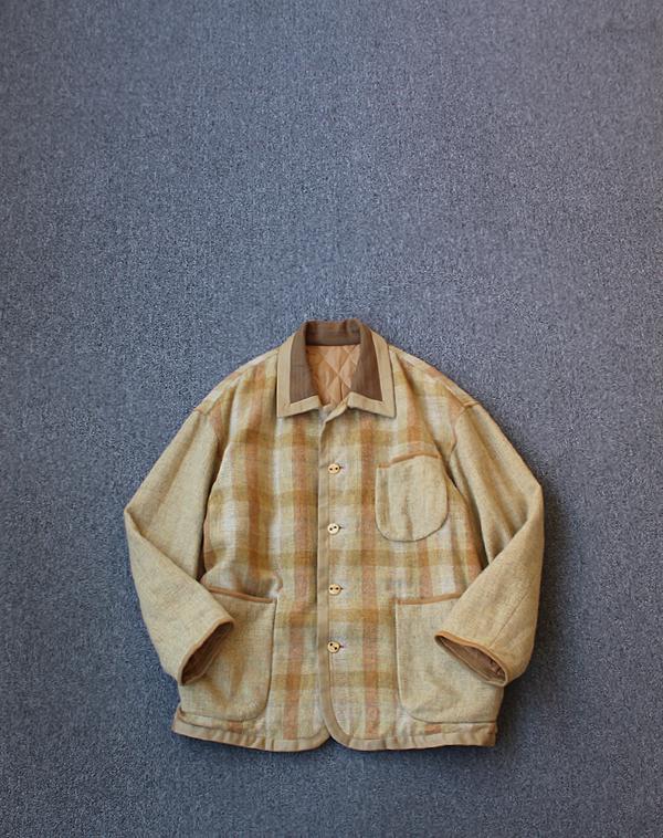 90s JUNMEN Check Woolen Jacket