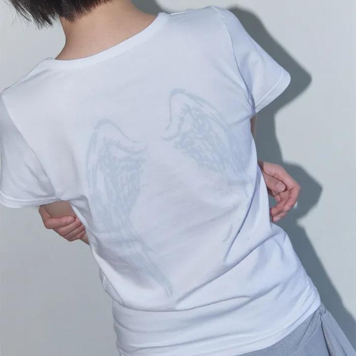 REBIRTH OF HEAVEN CROP TEE (GRAY) F25QB135