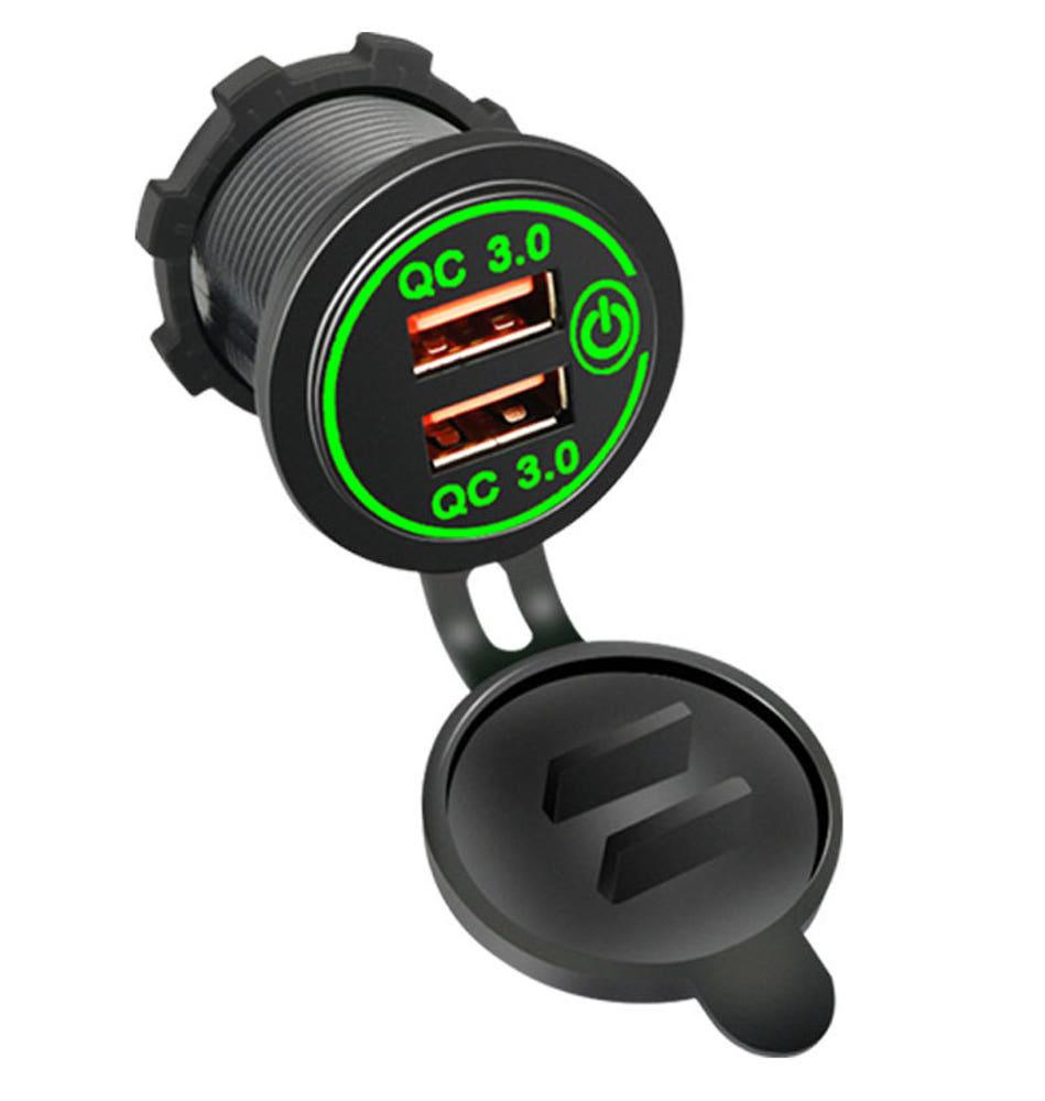 QC3.0 퀵차지 매립형 USB고속충전포트 캠핑카 카라반 차량용 DC12-24V 시가잭