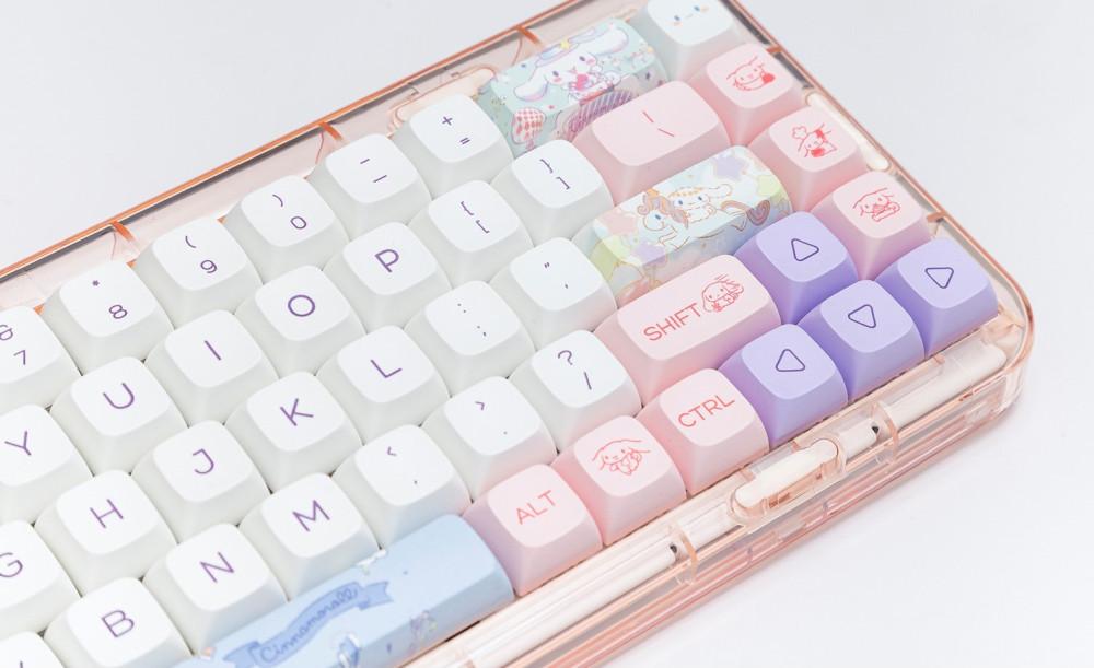 계피 개 귀여운 라벤더 XDA PBT 키캡 한성 레오폴드 필코 키보드