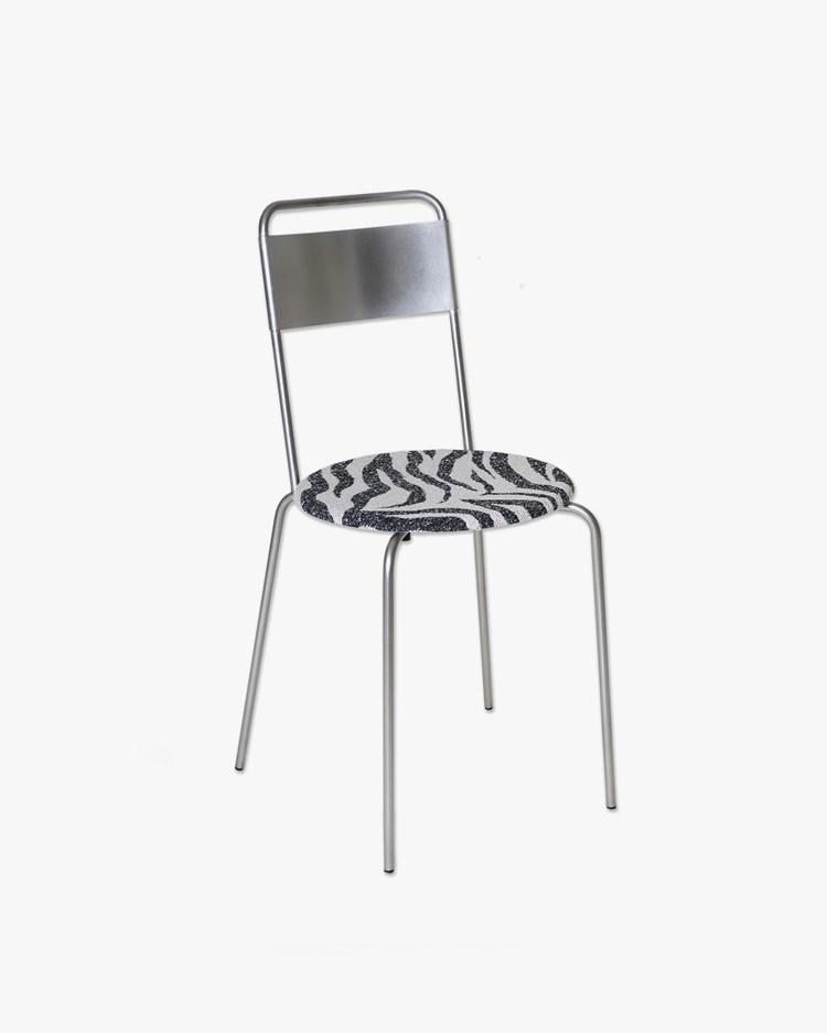 Petit Rond Chair Zebra/Stainless Steel