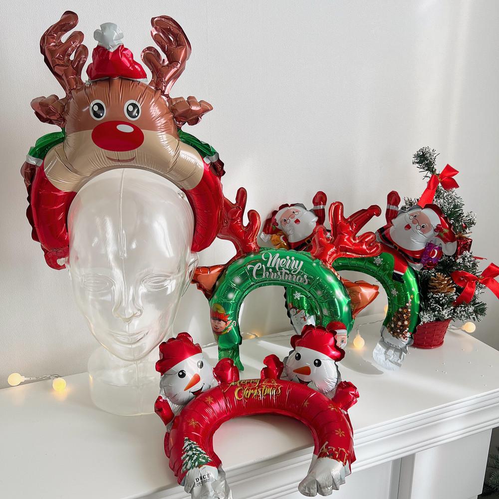 크리스마스 머리띠 풍선 크리스마스 파티 소품 산타