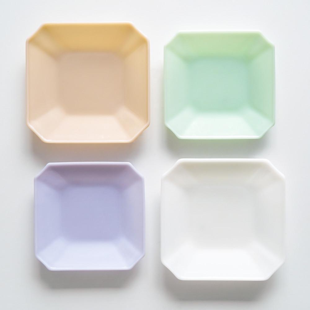 [uns] 언스 베이직 밀크글라스 사각 접시 4종