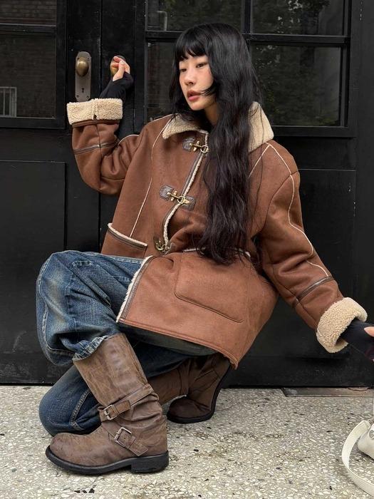 [단독] 스웨이드 무스탕 점퍼 AM5XM88093