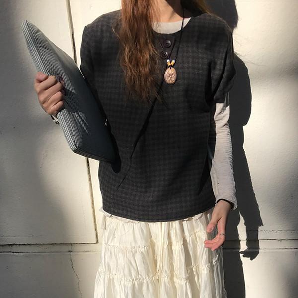 리튼 체크 블라우스 ( ritten check blouse )