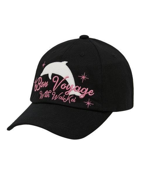본보야지 돌핀 아플리케 볼캡 블랙