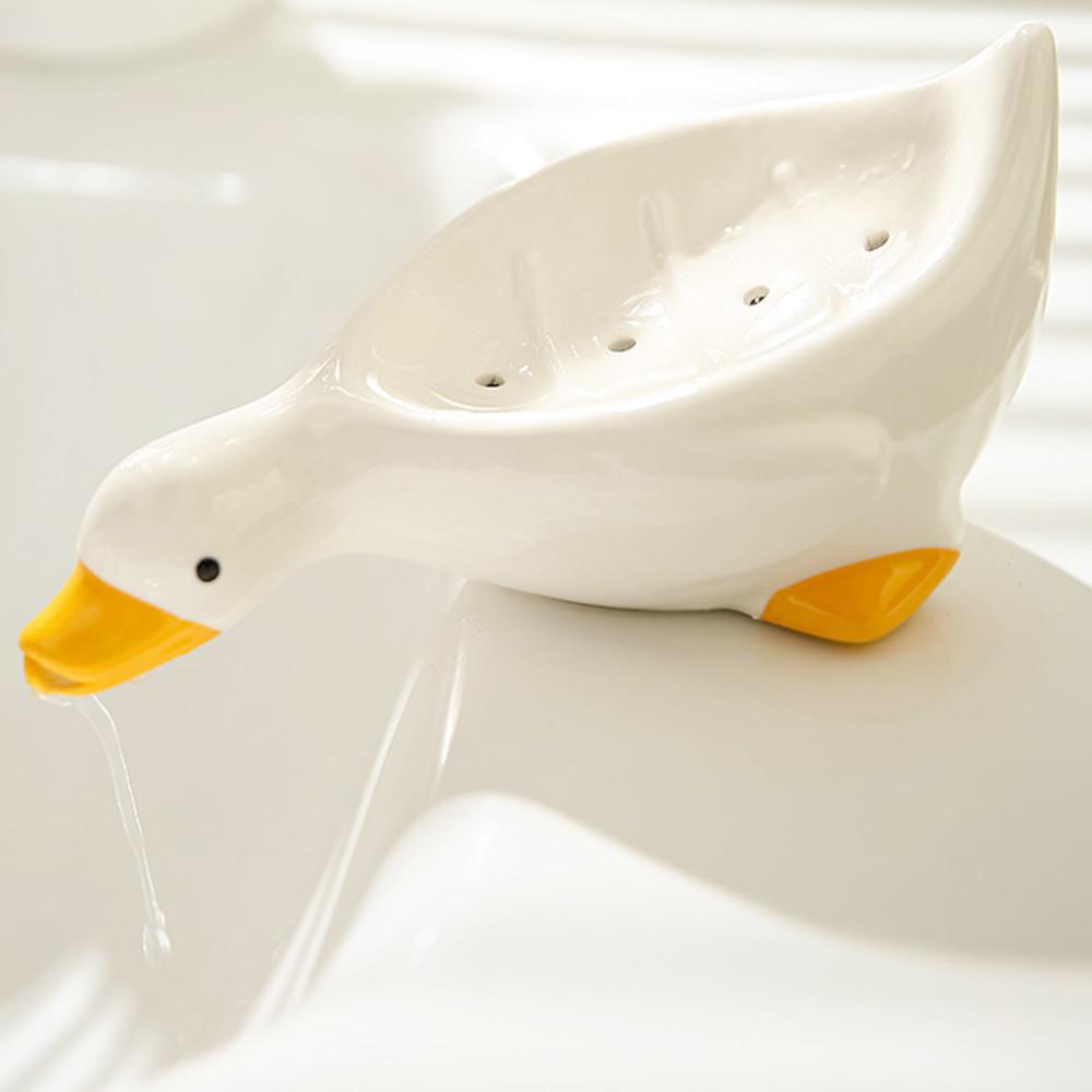 비누받침 오리 세라믹 물빠짐 비누받침대